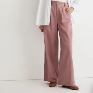 Madewell The Harlow Wide-Leg Pant in Woodrose